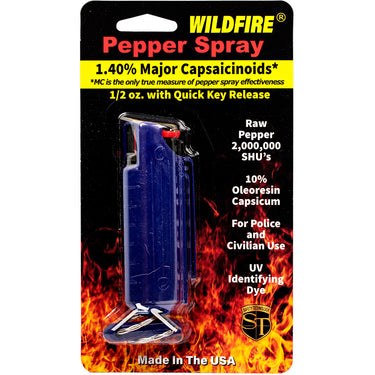 Wildfire 1.4% MC 1/2 Oz Pepper Spray Hard Case With Quick Release Keychain